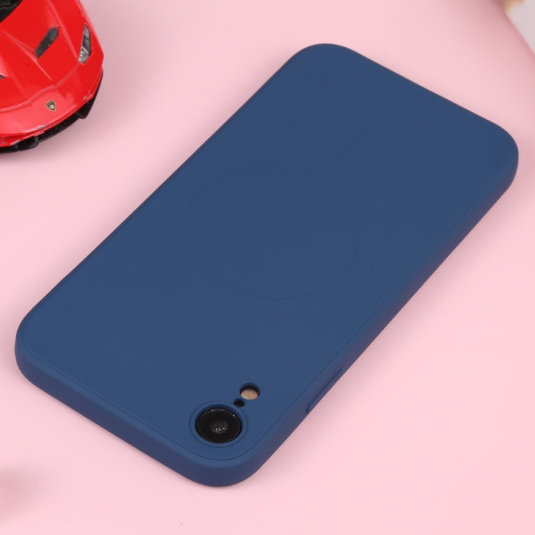 For iPhone XR Liquid Silicone Full Coverage Shockproof Magsafe Phone Case(Dark Blue) - More iPhone Cases by PMC TechLife | Online Shopping South Africa | PMC TechLife