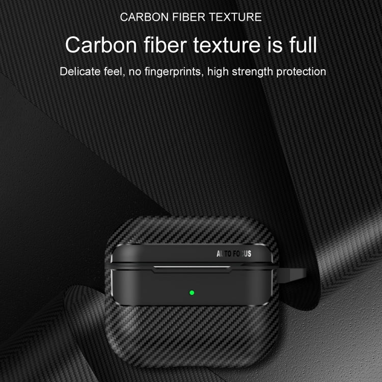 For AirPods 3 Carbon Fiber Texture Anti-fall Earphone Protective Case(Grey) - For AirPods 3 by PMC Jewellery | Online Shopping South Africa | PMC Jewellery | Buy Now Pay Later Mobicred