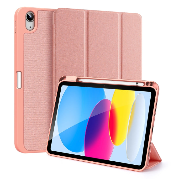 For iPad 2025 / 2022 DUX DUCIS Domo Series Magnetic Flip Leather Tablet Case(Pink) - iPad 2025 / 2022 Cases by DUX DUCIS | Online Shopping South Africa | PMC Jewellery | Buy Now Pay Later Mobicred
