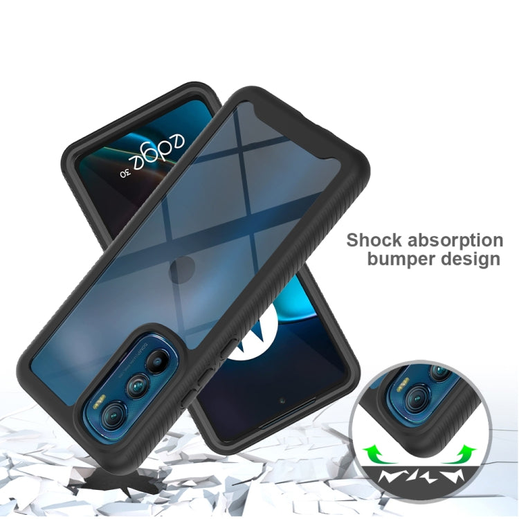 For Motorola Moto Edge 30 Starry Sky Full Body Hybrid Shockproof Phone Case(Black) - Motorola Cases by PMC TechLife | Online Shopping South Africa | PMC TechLife