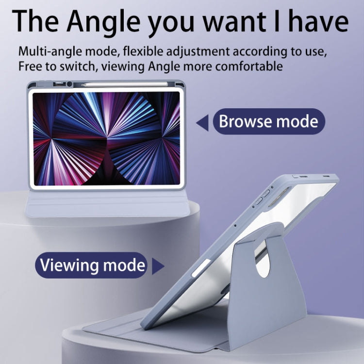 For Huawei MatePad Pro 11 2022 Acrylic 360 Degree Rotation Holder Tablet Leather Case(Grey) - Huawei by PMC TechLife | Online Shopping South Africa | PMC TechLife | Buy Now Pay Later Mobicred