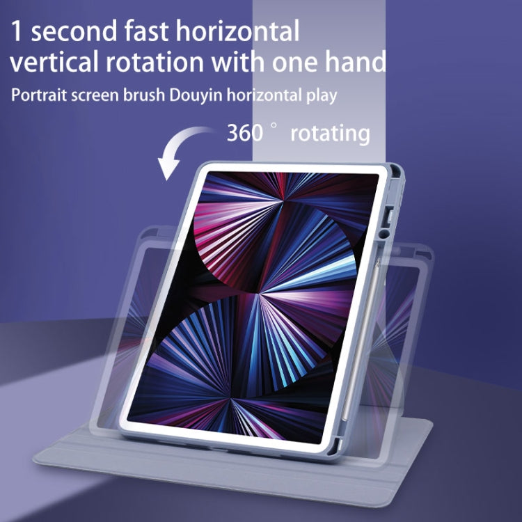 For Huawei MatePad 10.4 Acrylic 360 Degree Rotation Holder Tablet Leather Case(Grey) - Huawei by PMC TechLife | Online Shopping South Africa | PMC TechLife | Buy Now Pay Later Mobicred