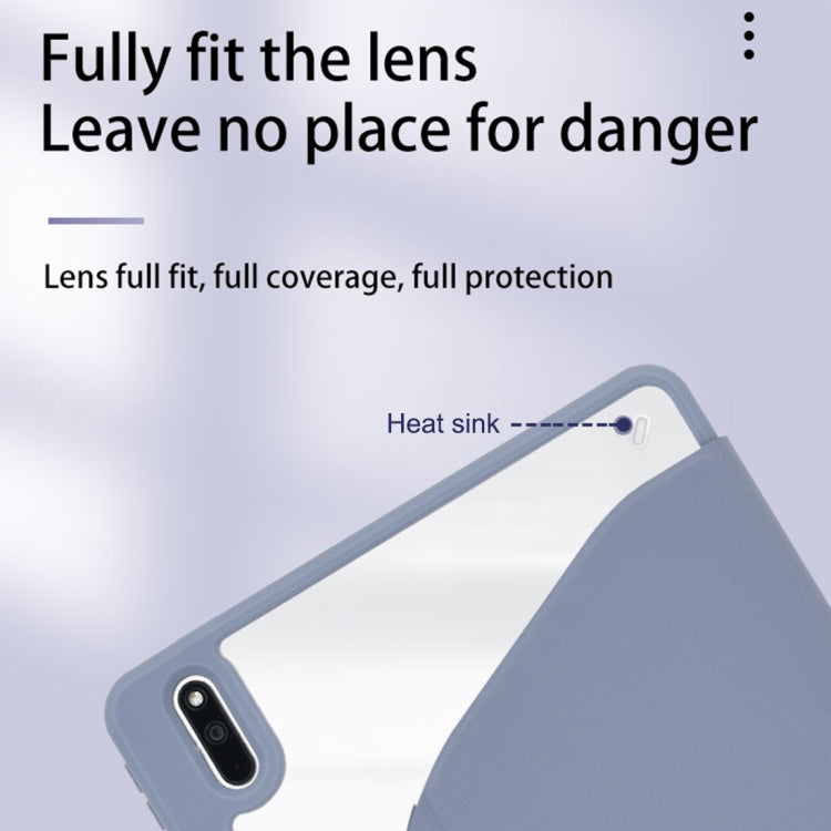 For Huawei MatePad 10.4 Acrylic 360 Degree Rotation Holder Tablet Leather Case(Grey) - Huawei by PMC TechLife | Online Shopping South Africa | PMC TechLife | Buy Now Pay Later Mobicred