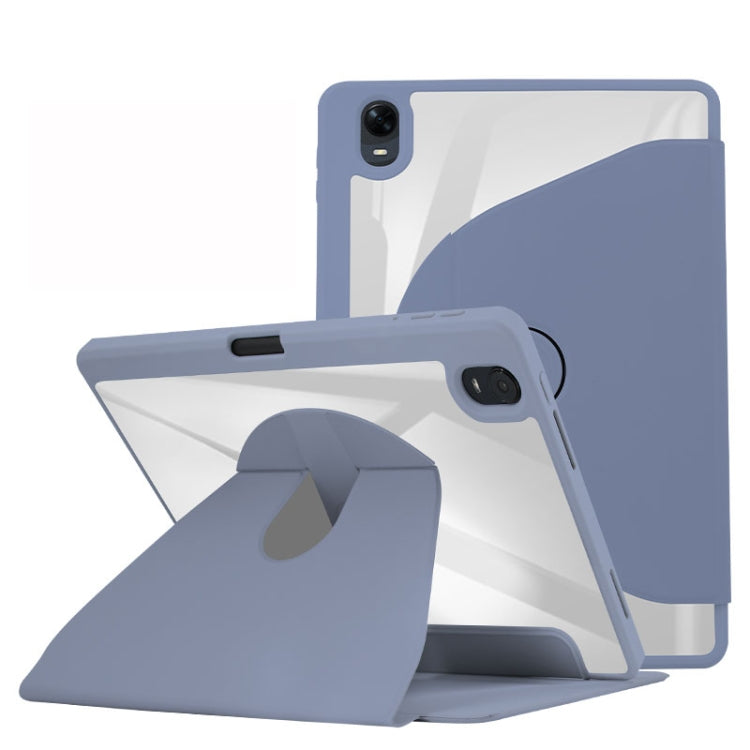 For OPPO Pad Air 10.3 2022 Acrylic 360 Degree Rotation Holder Tablet Leather Case(Purple) - OPPO by PMC TechLife | Online Shopping South Africa | PMC TechLife | Buy Now Pay Later Mobicred