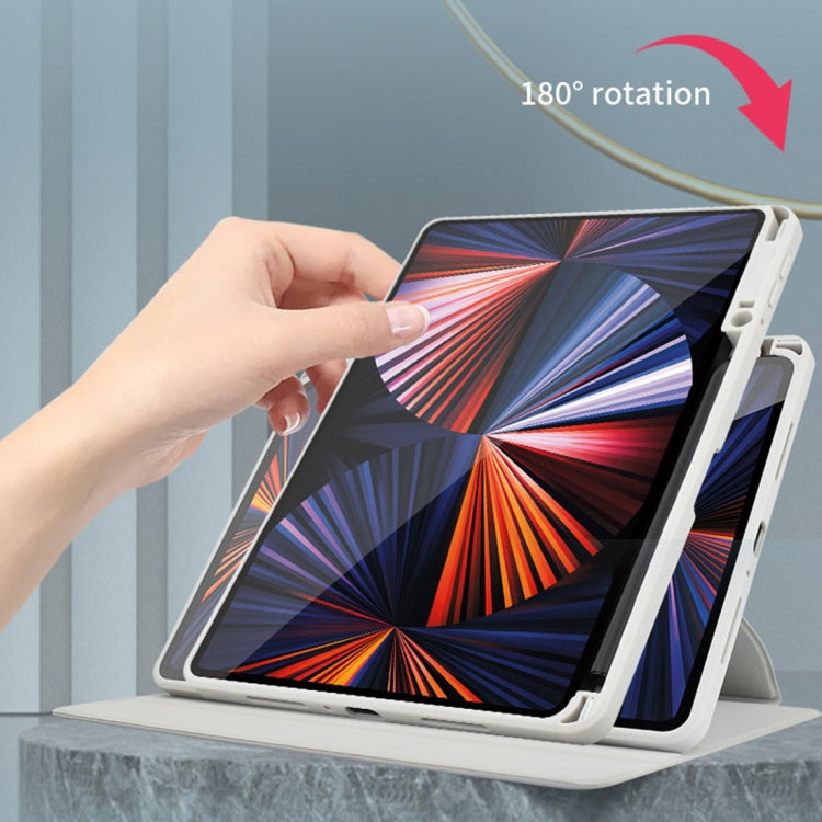 For OPPO Pad Air 10.3 2022 Acrylic 360 Degree Rotation Holder Tablet Leather Case(White Ice) - OPPO by PMC TechLife | Online Shopping South Africa | PMC TechLife | Buy Now Pay Later Mobicred