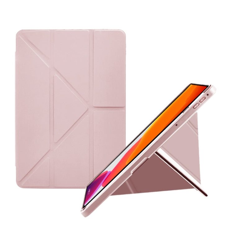For OPPO Pad Air 10.3 2022 Acrylic 2 in 1 Y-fold Smart Leather Tablet Case(Pink) - OPPO by PMC TechLife | Online Shopping South Africa | PMC TechLife | Buy Now Pay Later Mobicred