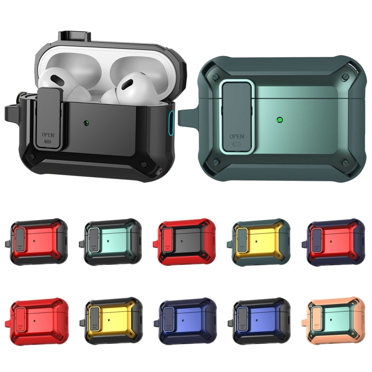 For AirPods Pro 2 Bumblebee Wireless Earphones Silicone Case with Switch & Lanyard Hole(Black Green) - For AirPods Pro 2 by PMC Jewellery | Online Shopping South Africa | PMC Jewellery | Buy Now Pay Later Mobicred