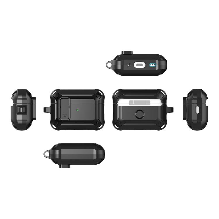For AirPods Pro 2 Bumblebee Wireless Earphones Silicone Case with Switch & Lanyard Hole(Black Green) - For AirPods Pro 2 by PMC Jewellery | Online Shopping South Africa | PMC Jewellery | Buy Now Pay Later Mobicred