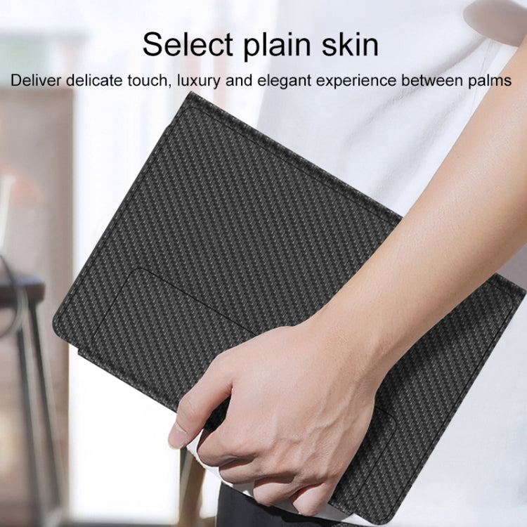 For Samsung Galaxy Z Fold3 5G Magnetic Folding Bluetooth Keyboard Leather Case(Carbon Fiber) - Samsung Keyboard by PMC TechLife | Online Shopping South Africa | PMC TechLife