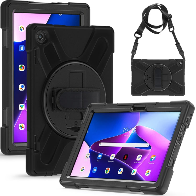 For Lenovo Tab M10 10.1 3rd Gen Silicone + PC Protective Tablet Case(Black) - Lenovo by PMC TechLife | Online Shopping South Africa | PMC TechLife | Buy Now Pay Later Mobicred