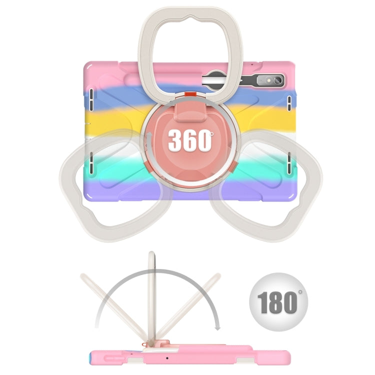 For Lenovo Pad Pro 2022 11.2 inch Silicone + PC Protective Tablet Case(Colorful Pink) - Lenovo by PMC TechLife | Online Shopping South Africa | PMC TechLife | Buy Now Pay Later Mobicred