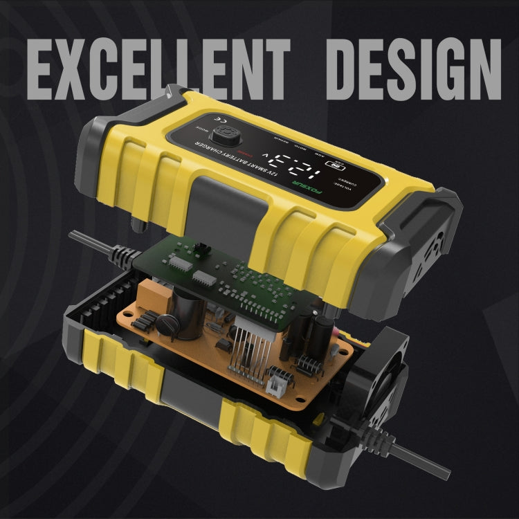 FOXSUR 6A 12V Motorcycle / Car Smart Battery Charger, Plug Type:US Plug(Yellow) - free shipping - PMC TechLife - Order now!