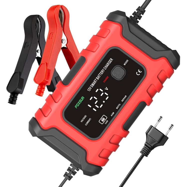 FOXSUR 6A 12V Motorcycle / Car Smart Battery Charger, Plug Type:AU Plug(Red) - free shipping - PMC TechLife - Order now!