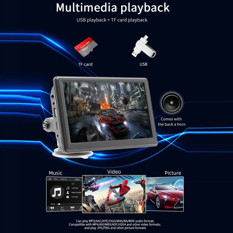 7 inch Wireless CarPlay Radio Multimedia Player 1080P IPS Touch Screen MP5 Radios Bluetooth Monitor - Car MP3 & MP4 & MP5 by PMC TechLife | Online Shopping South Africa | PMC TechLife | Buy Now Pay Later Mobicred