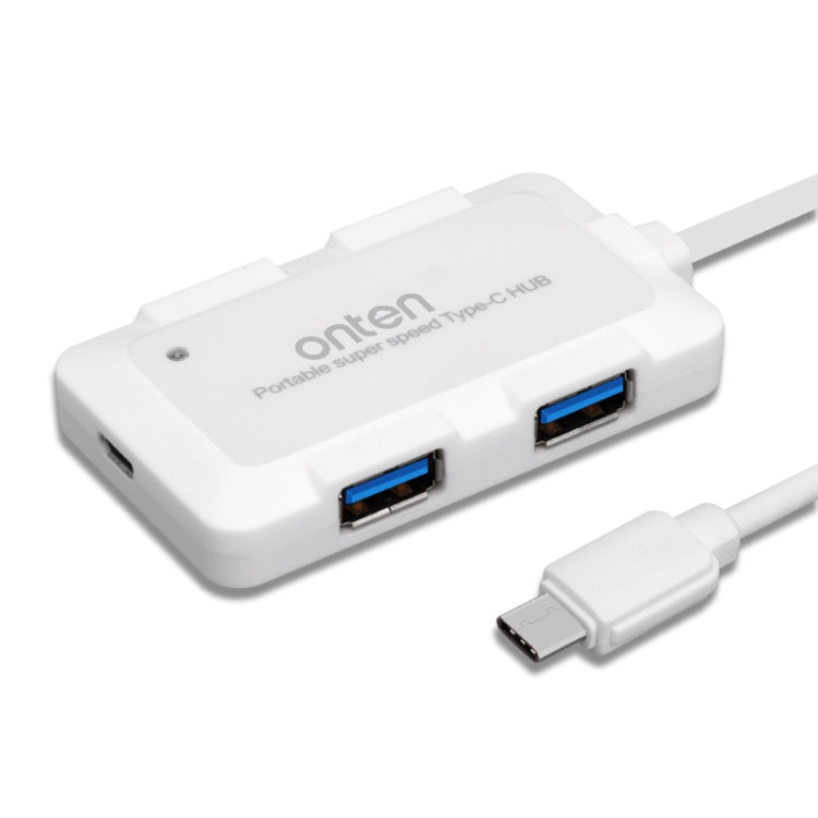 Onten OTN-9102 4-port USB3.0 Portable HUB Docking Station(White) - free shipping - PMC Jewellery - Order now!
