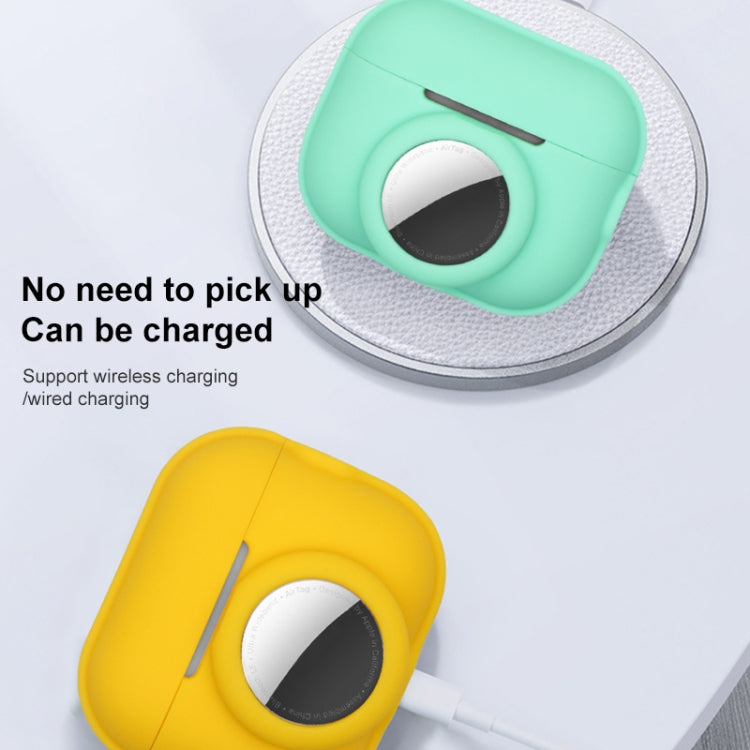 For AirPods Pro 2 / AirTag 2 in 1 Shockproof Full Coverage Silicone Protective Case(White) - For AirPods Pro 2 by PMC Jewellery | Online Shopping South Africa | PMC Jewellery | Buy Now Pay Later Mobicred