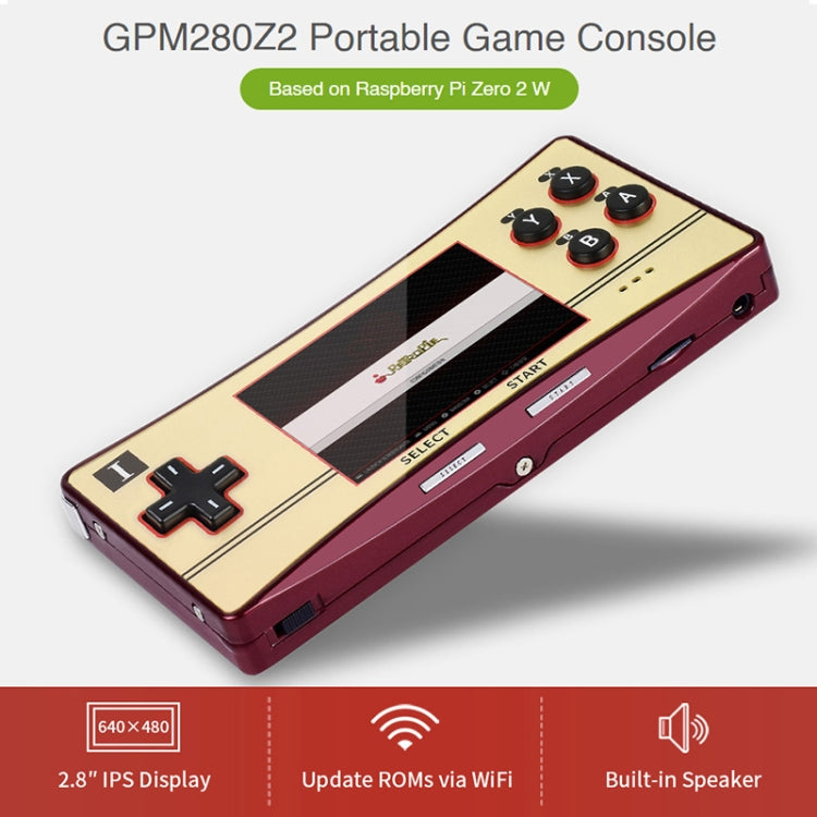 Waveshare GPM280 WiFi Portable Game Console Base on Raspberry Pi Zero, 2W with 32GB TF Card(EU Plug) - free shipping - PMC Jewellery - Order now!