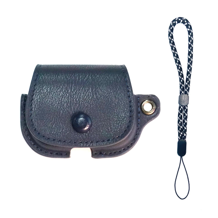 For AirPods Pro Backpack Style PU Leather Earphone Protective Case with Lanyard(Dark Blue) - For AirPods Pro by PMC Jewellery | Online Shopping South Africa | PMC Jewellery | Buy Now Pay Later Mobicred