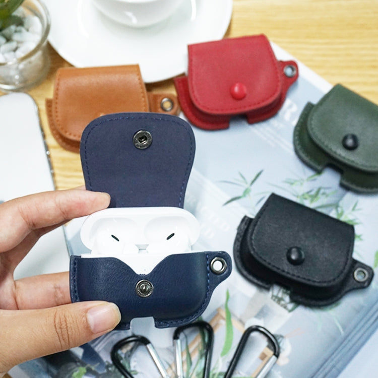 For AirPods 3 Backpack Style PU Leather Earphone Protective Case with Lanyard(Dark Blue) - free shipping - PMC Jewellery - Order now!