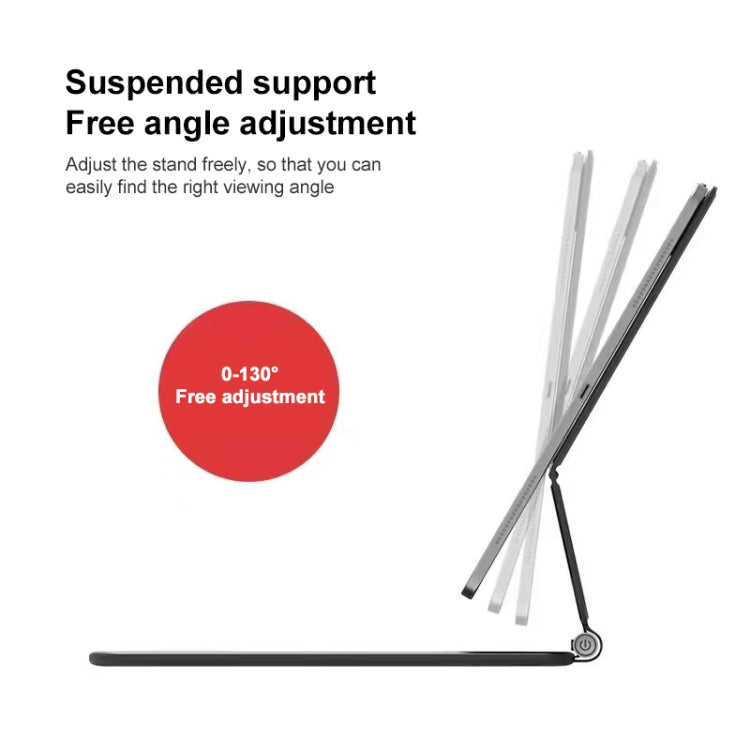 For iPad Pro 12.9 inch 2021/2020/2018 BP129 luetooth Keyboard Leather Case with Touch Pad(Black) - For iPad Pro by PMC TechLife | Online Shopping South Africa | PMC TechLife