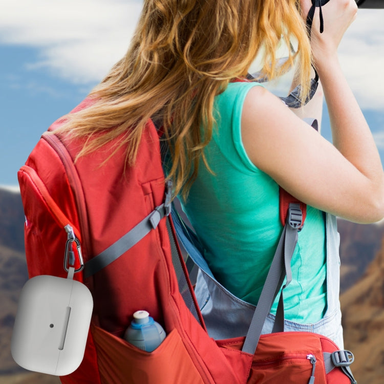 For AirPods Pro 2 Thickened One-piece Shockproof Earphone Case(Light Grey) - For AirPods Pro 2 by PMC Jewellery | Online Shopping South Africa | PMC Jewellery | Buy Now Pay Later Mobicred