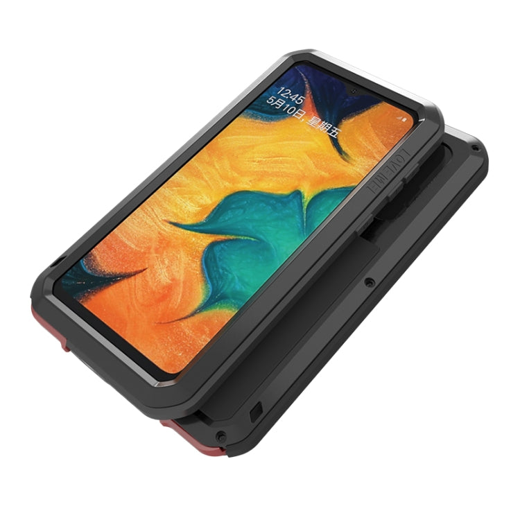 For Galaxy A40s LOVE MEI Metal Shockproof Waterproof Dustproof Protective Case(Black) - free shipping - PMC TechLife - Order now!