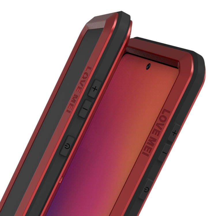 For Galaxy A71 LOVE MEI Metal Shockproof Waterproof Dustproof Protective Case(Red) - Galaxy Phone Cases by LOVE MEI | Online Shopping South Africa | PMC TechLife | Buy Now Pay Later Mobicred