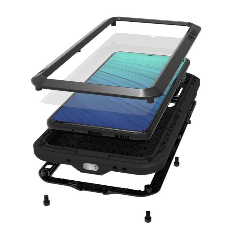 For Galaxy S20 LOVE MEI Metal Shockproof Waterproof Dustproof Protective Case(Red) - Galaxy Phone Cases by LOVE MEI | Online Shopping South Africa | PMC TechLife | Buy Now Pay Later Mobicred