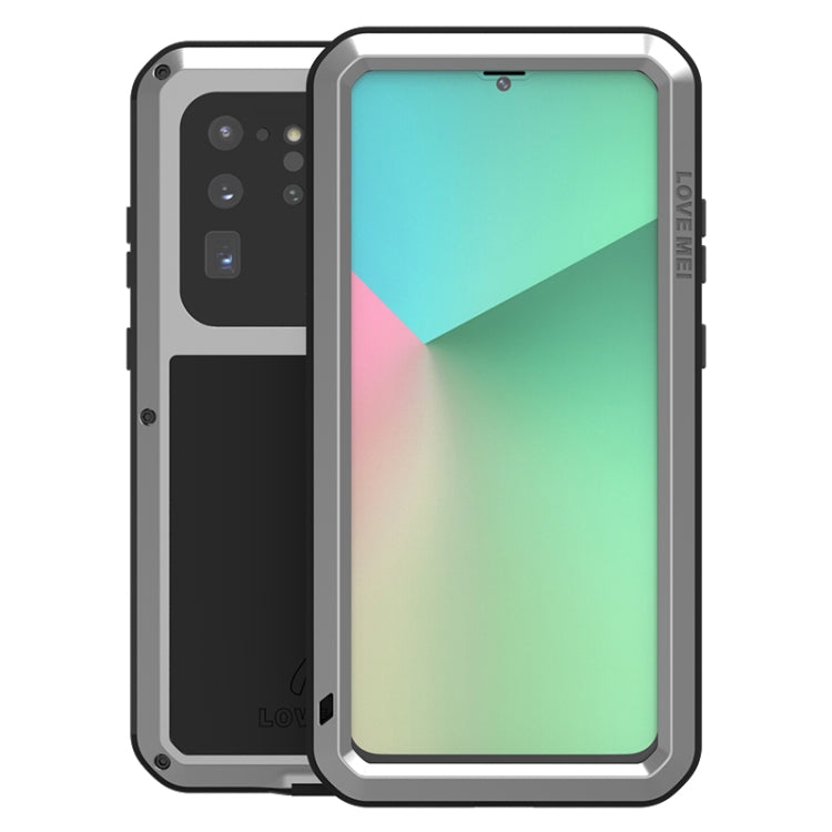 For Galaxy S20 Ultra LOVE MEI Metal Shockproof Waterproof Dustproof Protective Case(Silver) - free shipping - PMC TechLife - Order now!