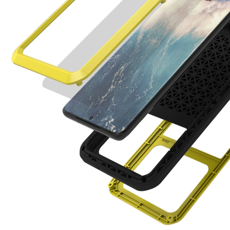 For Galaxy S20 Plus LOVE MEI Metal Shockproof Waterproof Dustproof Protective Case(Yellow) - free shipping - PMC TechLife - Order now!