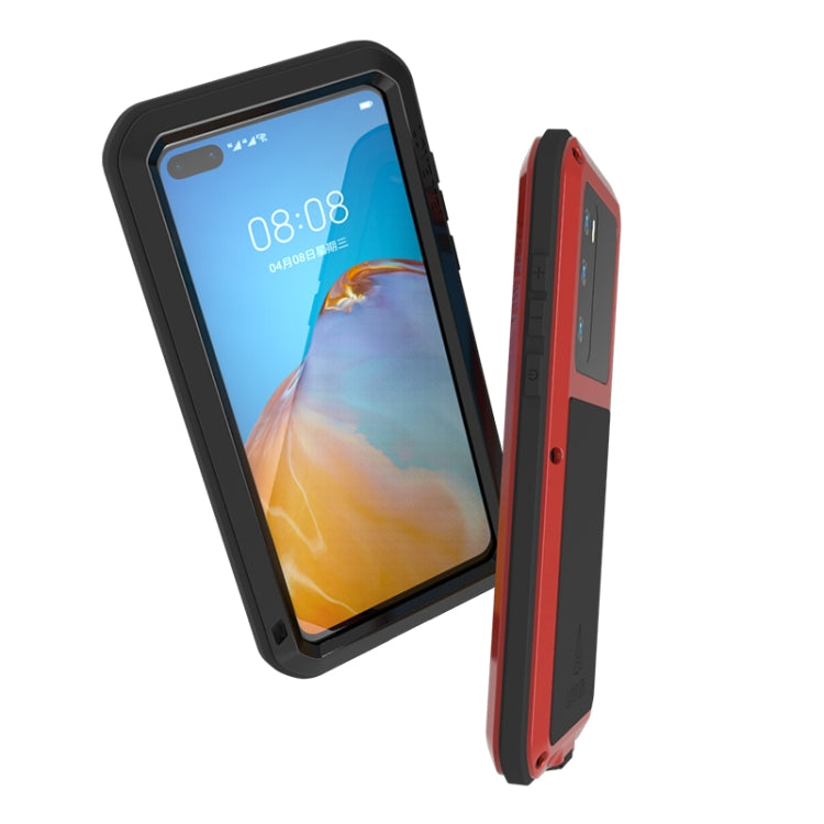 For Huawei P40 LOVE MEI Metal Shockproof Waterproof Dustproof Protective Case(Silver) - free shipping - PMC TechLife - Order now!