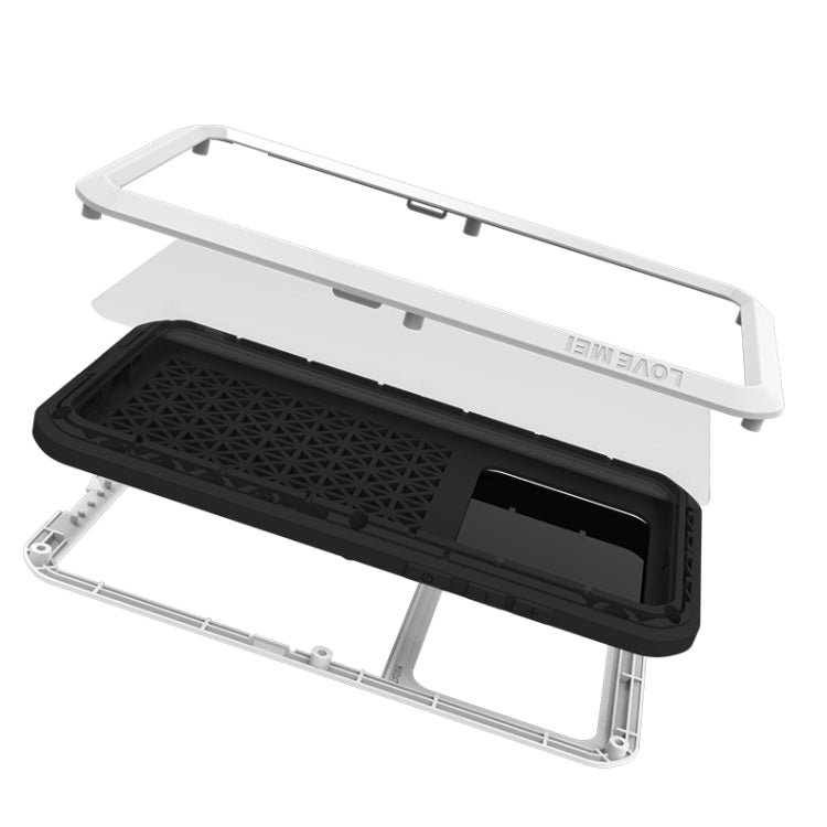 For Huawei P40 LOVE MEI Metal Shockproof Waterproof Dustproof Protective Case(Silver) - free shipping - PMC TechLife - Order now!