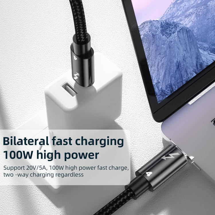 100W Type-C to Type-C Compatible Thunderbolt 4 Full-function Data Cable, Length:0.3m - USB-C & Type-C Cable by PMC TechLife | Online Shopping South Africa | PMC TechLife | Buy Now Pay Later Mobicred