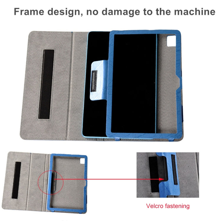 For TCL 10 TabMax 4G Printed Leather Tablet Case with Holder(Blue) - Others by PMC TechLife | Online Shopping South Africa | PMC TechLife | Buy Now Pay Later Mobicred