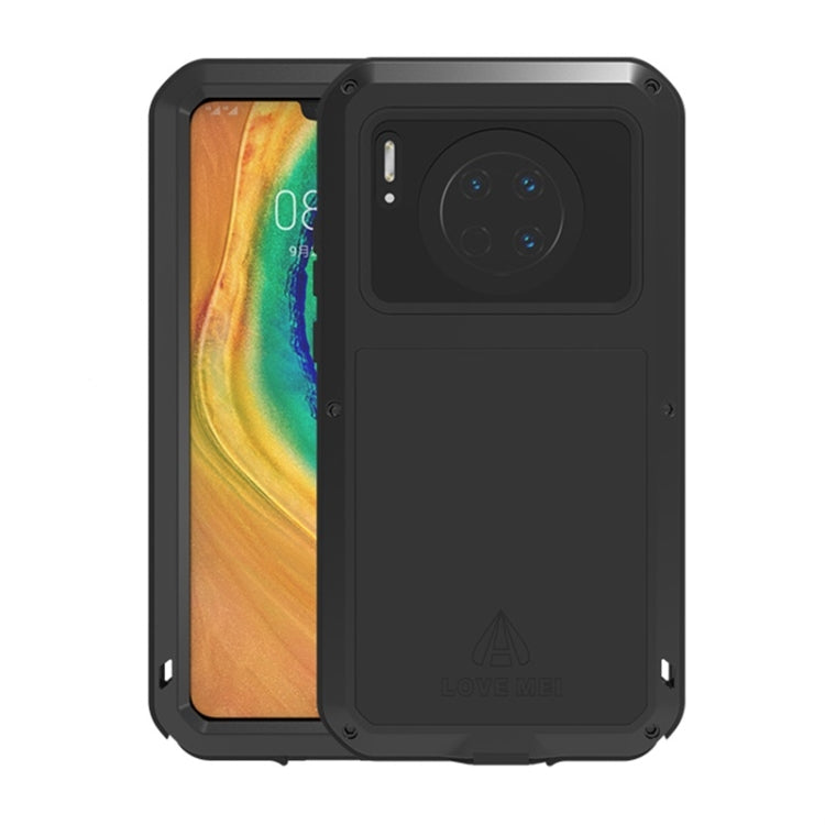 For Huawei Mate 30 LOVE MEI Metal Shockproof Waterproof Dustproof Protective Case(Black) - Huawei Cases by LOVE MEI | Online Shopping South Africa | PMC TechLife | Buy Now Pay Later Mobicred