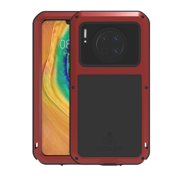 For Huawei Mate 30 LOVE MEI Metal Shockproof Waterproof Dustproof Protective Case(Red) - free shipping - PMC TechLife - Order now!