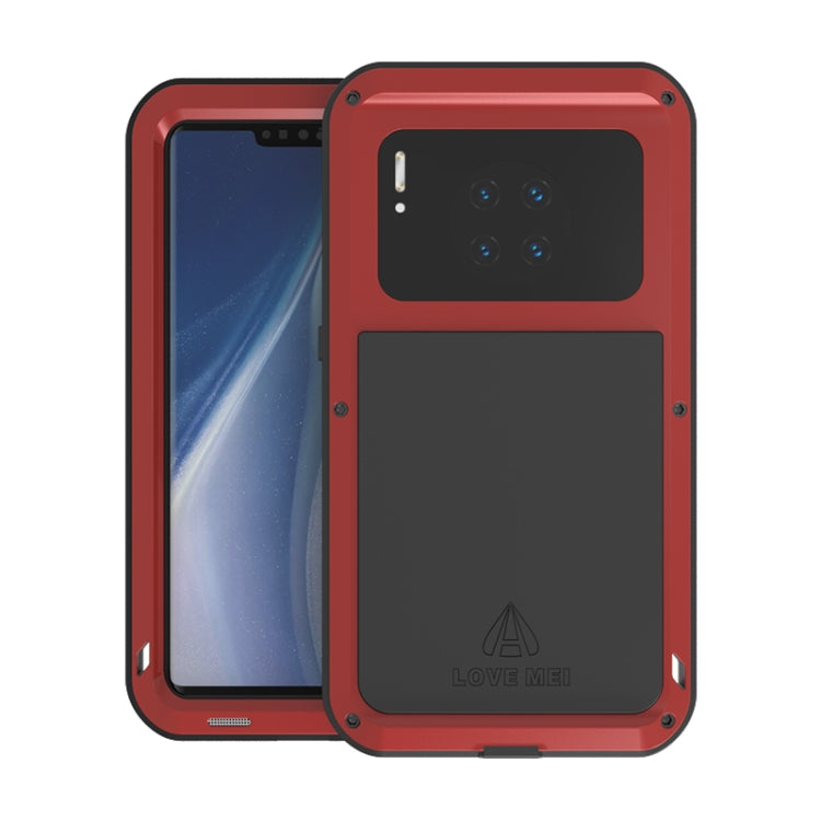 For Huawei Mate 30 Pro LOVE MEI Metal Shockproof Waterproof Dustproof Protective Case(Red) - free shipping - PMC TechLife - Order now!