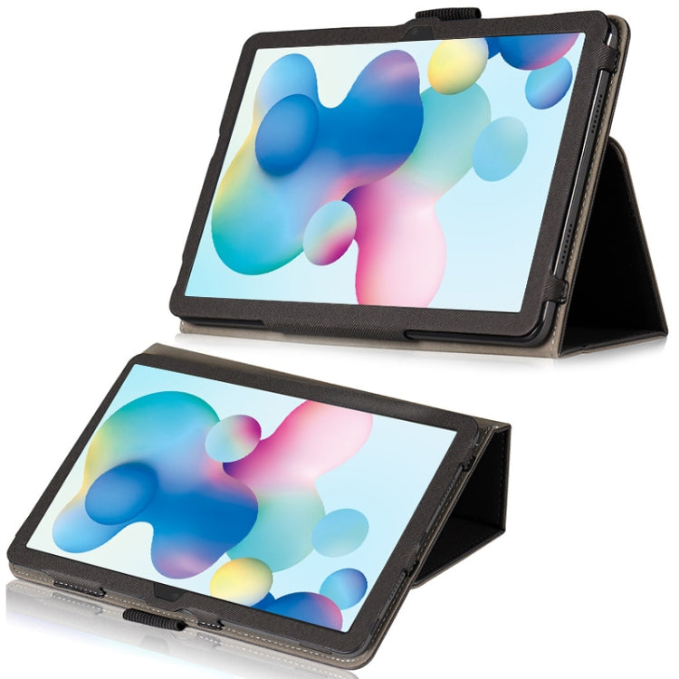 For TCL NxtPaper 10s Skin Texture Leather Tablet Case with Holder(Black) - Others by PMC TechLife | Online Shopping South Africa | PMC TechLife | Buy Now Pay Later Mobicred