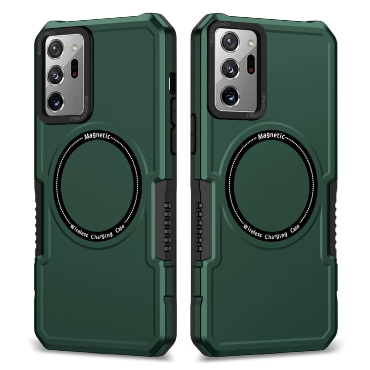 For Samsung Galaxy Note20 Ultra MagSafe Shockproof Armor Phone Case(Dark Green) - Galaxy Phone Cases by PMC TechLife | Online Shopping South Africa | PMC TechLife