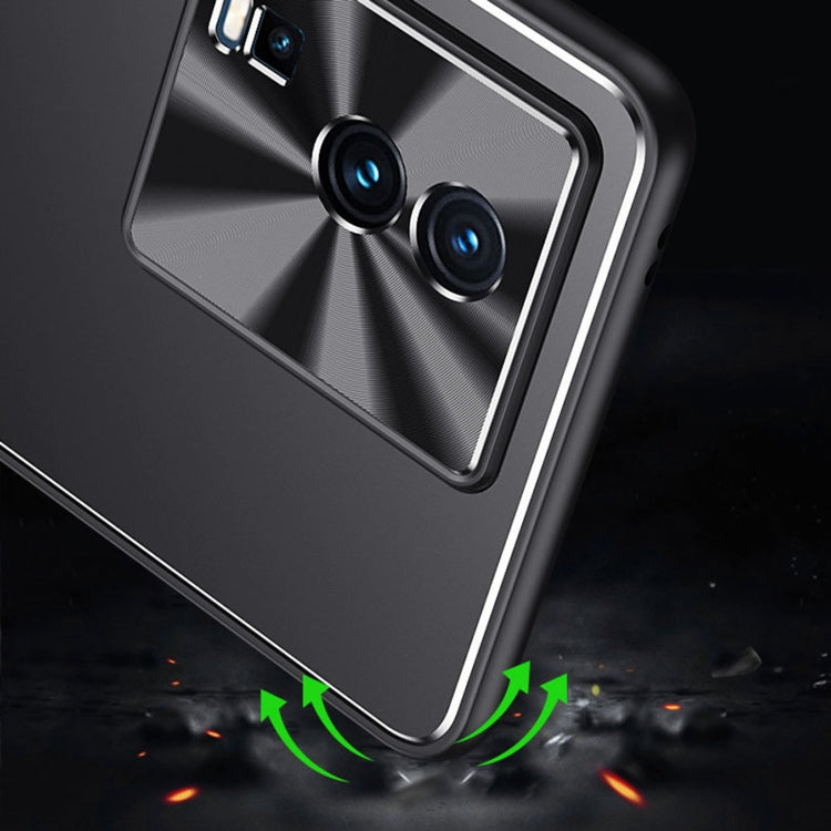 For vivo iQOO Neo7 Blade Series TPU + Alloy Protective Phone Case(Black + Silver) - vivo Cases by PMC TechLife | Online Shopping South Africa | PMC TechLife
