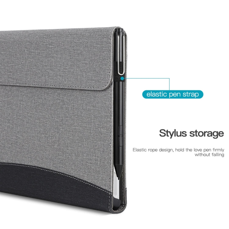 For Microsoft Surface Pro 7 / 6 / 5 / 4 Cloth Texture Stitching Leather Tablet Case(Black Grey) - Others by PMC TechLife | Online Shopping South Africa | PMC TechLife | Buy Now Pay Later Mobicred