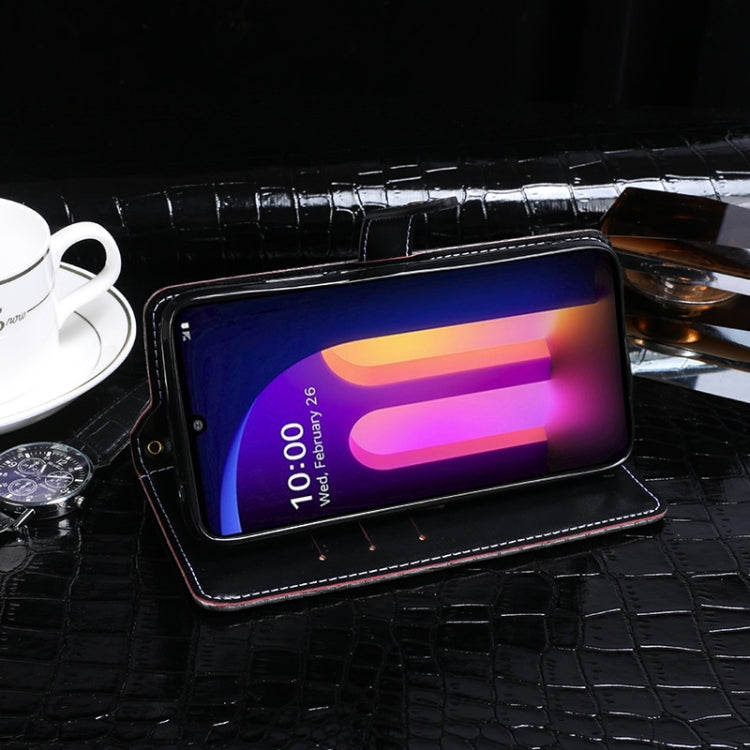 For LG V60 ThinQ idewei Crocodile Texture Horizontal Flip Leather Case with Holder & Card Slots & Wallet(Black) - LG Cases by idewei | Online Shopping South Africa | PMC Jewellery | Buy Now Pay Later Mobicred