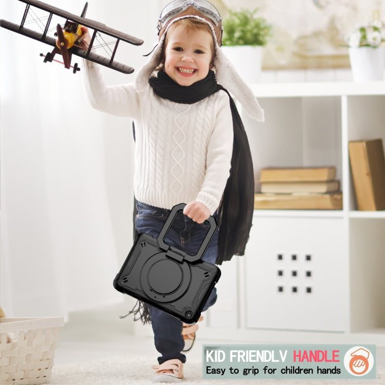 For Amazon Kindle Fire 7 2022 Silicone + PC Bracelet Holder Tablet Case(Black) - Amazon by PMC TechLife | Online Shopping South Africa | PMC TechLife | Buy Now Pay Later Mobicred