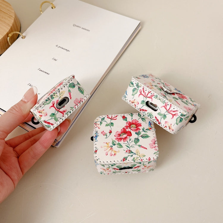 For AirPods 3 White Floral PU Leather Wireless Earphone Case - free shipping - PMC Jewellery - Order now!