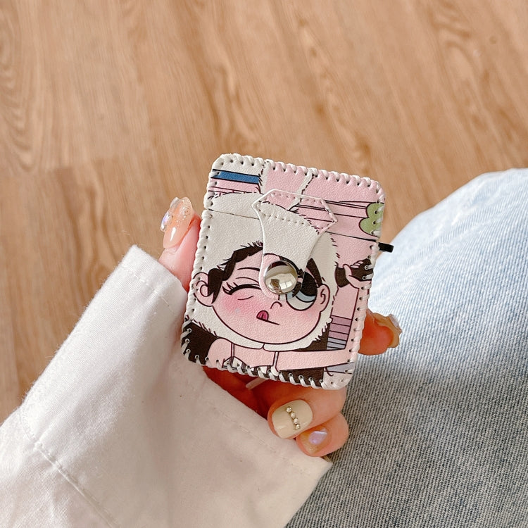 For AirPods Pro Wearing Hat Girl Pattern PU Leather Wireless Earphone Case - free shipping - PMC Jewellery - Order now!