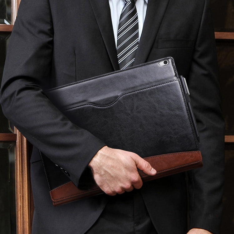 For MicroSoft Surface Book 3 / 2 / 1 15 inch Leather Laptop Case(Black Brown) - Others by PMC TechLife | Online Shopping South Africa | PMC TechLife | Buy Now Pay Later Mobicred