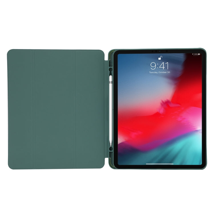 Skin Feel Pen Holder Tri-fold Tablet Leather Case For iPad Air 13 2024 / iPad Pro 12.9 2022 / 2021 / 2020 / 2018(Light Blue) - iPad Pro 12.9 (2022/2021) Cases by PMC TechLife | Online Shopping South Africa | PMC TechLife | Buy Now Pay Later Mobicred