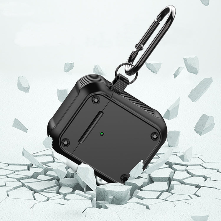 For AirPods 1 / 2 Wing TPU + PC Shockproof Earphone Protective Case(Black) - For AirPods 1/2 by PMC Jewellery | Online Shopping South Africa | PMC Jewellery | Buy Now Pay Later Mobicred