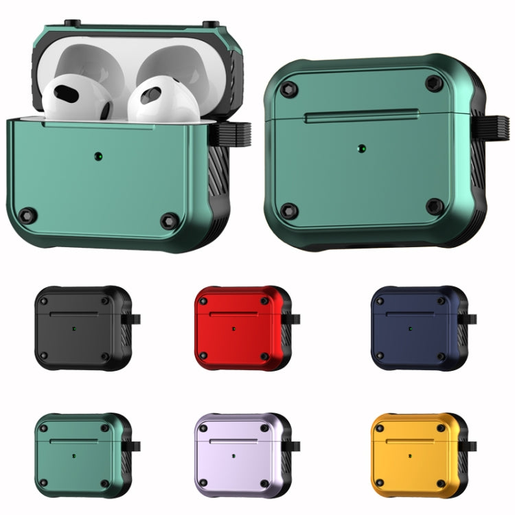 For  AirPods 3 Wing TPU + PC Shockproof Earphone Protective Case(Black Red) - For AirPods 3 by PMC Jewellery | Online Shopping South Africa | PMC Jewellery | Buy Now Pay Later Mobicred