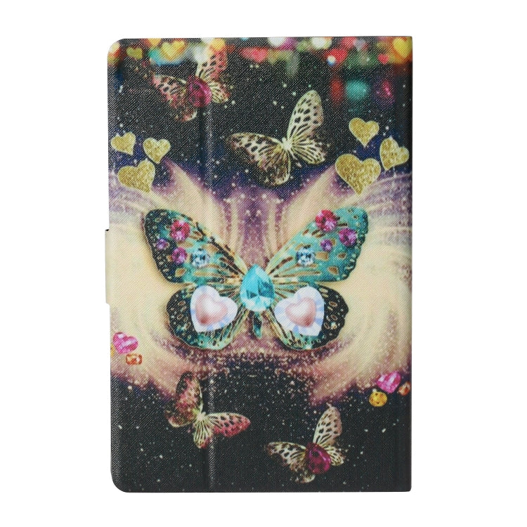 For 10 inch Tablet PC Universal Coloured Drawing Pattern Horizontal Flip Leather Case with Holder & Card Slot(Butterflies) - 10 - 11 inch by PMC TechLife | Online Shopping South Africa | PMC TechLife | Buy Now Pay Later Mobicred